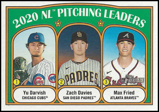 93 2020 NL Pitching Leaders (Yu Darvish Zach Davies Max Fried) LL